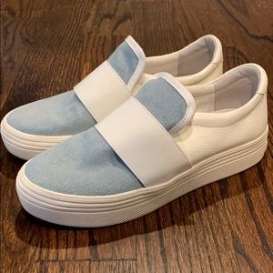 DOLCE VITA denim &leather platform sneakers